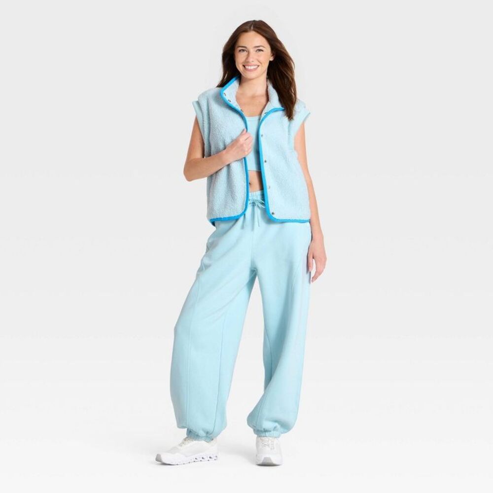 Women's High Pile Vest - JoyLab Light Blue XL - Picture 3 of 3